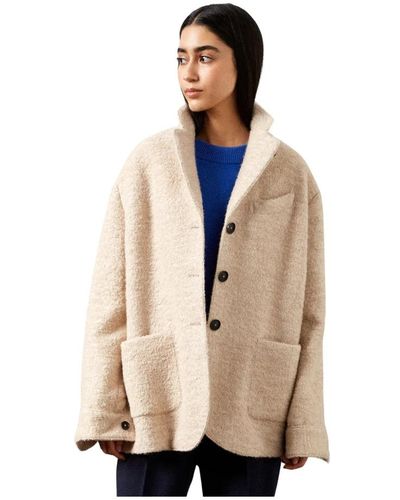 Massimo Alba Oversized wool alpaca caban giacca - Neutro