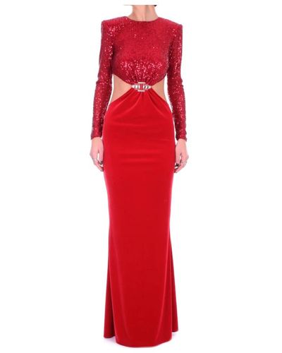 Elisabetta Franchi Vestidos alfombra roja - Rojo