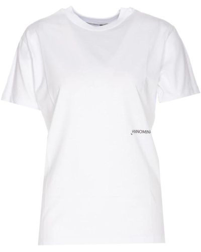 hinnominate Weißes jersey t-shirt mit frontdruck