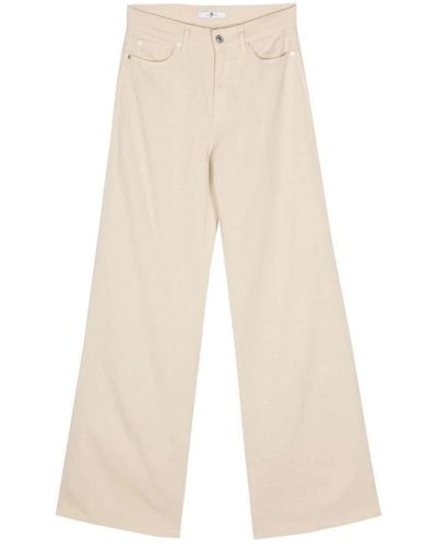 7 For All Mankind Wide Jeans - Natural