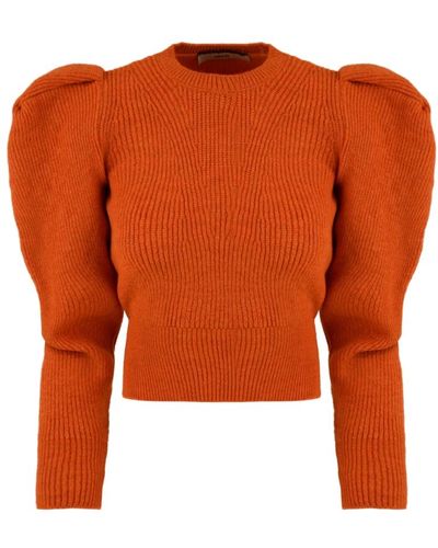 Akep Suéteres naranjas para mujeres