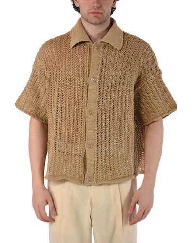Bonsai Short Sleeve Shirts - Brown