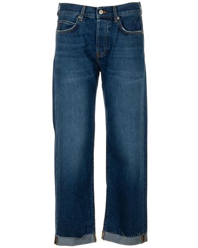 Roy Rogers Cropped Jeans - Blue