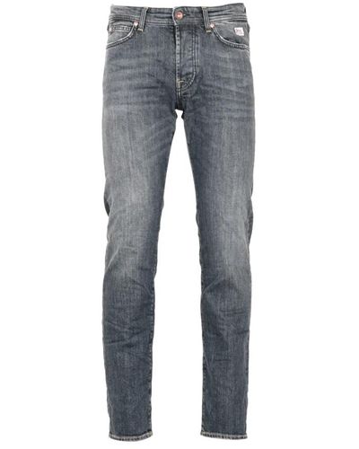Roy Rogers Schwarze Denim-Jeans mit Kontrastnähten - Blau