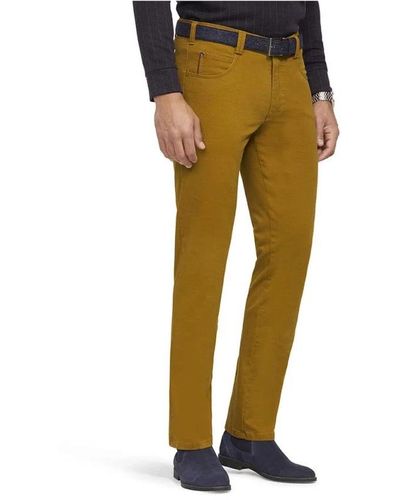Meyer Trousers > slim-fit trousers - Jaune