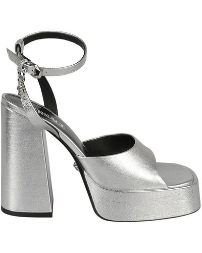 Versace High Heel Sandals - Grey