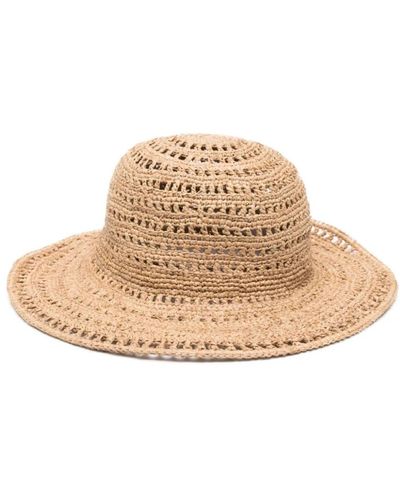 IBELIV Sombrero de paja tejida safari - Marrón