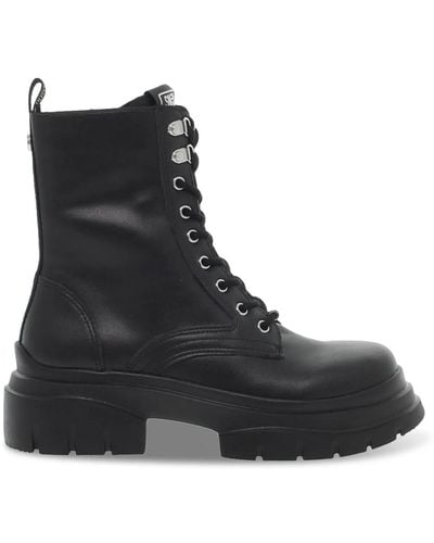 Steve Madden Lace-Up Boots - Black