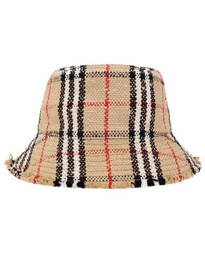 Burberry Tweed bucket hat - Braun
