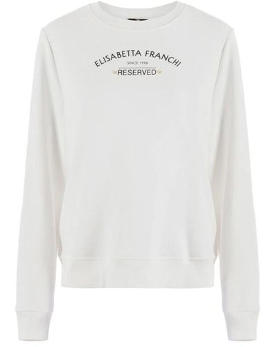 Elisabetta Franchi Set abito in cotone avorio - Bianco