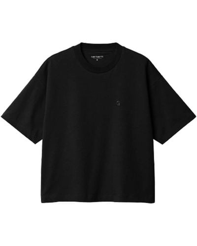 Carhartt Camiseta negra de manga corta chester - Negro
