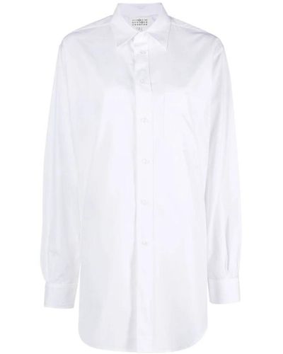 Maison Margiela Camicia bianca con colletto a punta - Bianco