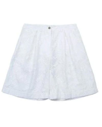 MSGM Spitzenfleichende Bermuda -Shorts - Weiß