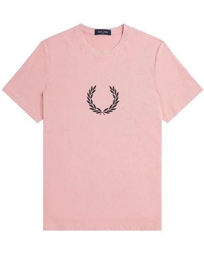 Fred Perry Laurel Wreath Tee Chalk L - Pink