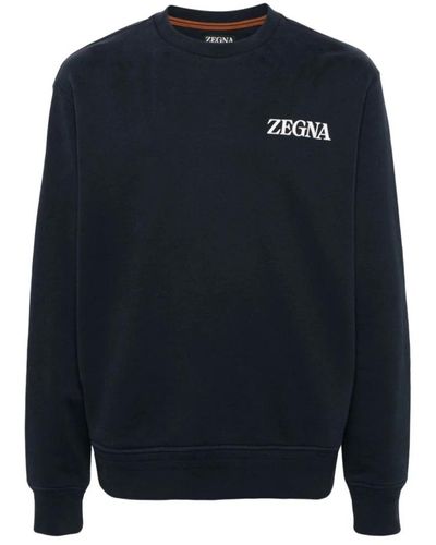 ZEGNA Sweatshirts - Blue