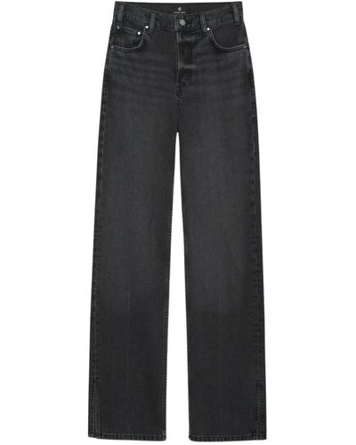 Anine Bing Jeans > wide jeans - Noir