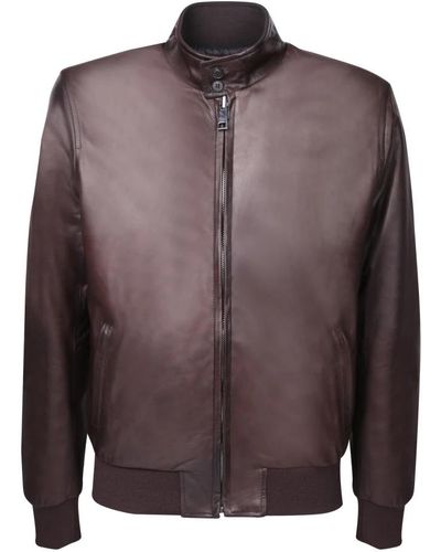 Dell'Oglio Jackets > leather jackets - Marron