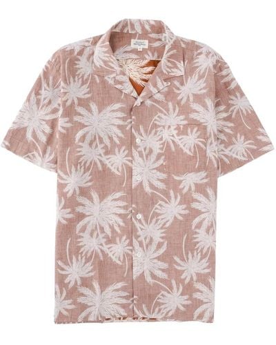 Hartford Tropisches hemd mit kubanischem kragen - Pink