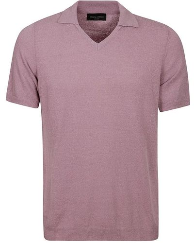 Roberto Collina Polo Shirts - Purple