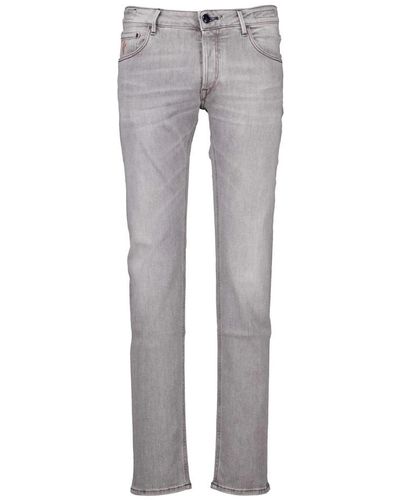 Hand Picked Slim-Fit Jeans - Gray