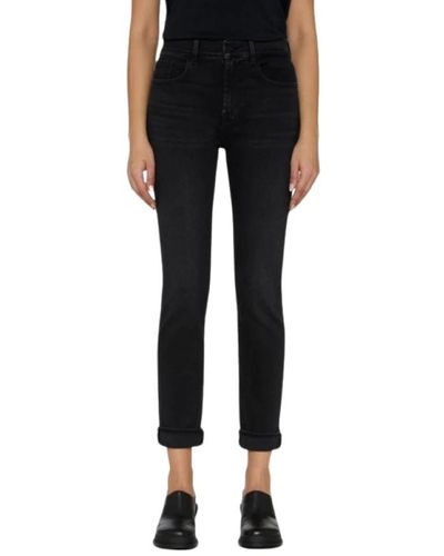 7 For All Mankind Relaxed skinny slim illusion borderless jeans 7 for all kind - Schwarz