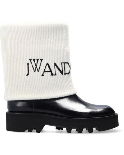 JW Anderson Boots with logo - Schwarz