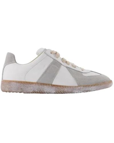Maison Margiela Replica Deconstructed Sneakers In Leather - Gray