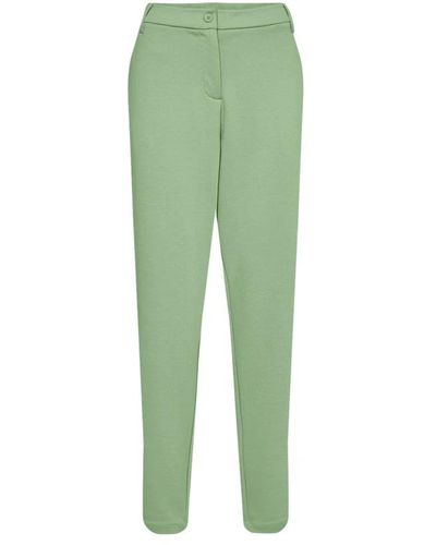 Soya Concept Slim-Fit Trousers - Green