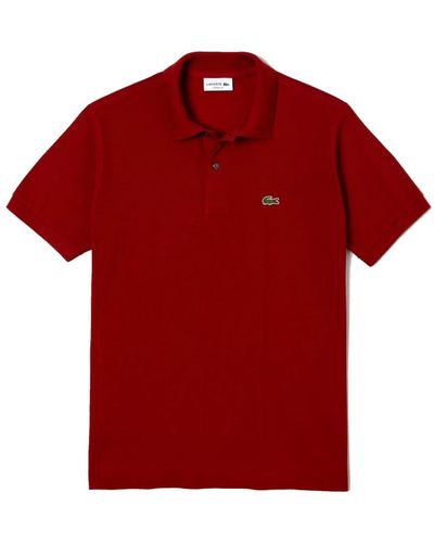 Lacoste Klassisches l12.12 polo in burgundy - Rot