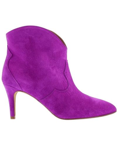 Toral Heeled Boots - Purple