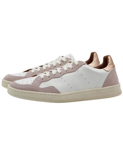 Elia Maurizi Sneaker kansas rosa con detalles de cobre - Blanco