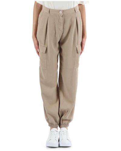 Replay Straight Trousers - Natural