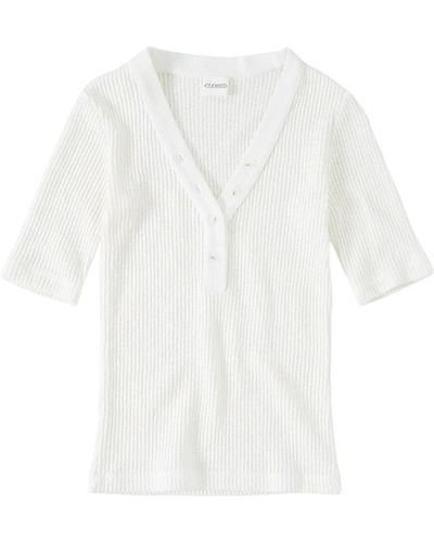 Closed V-Neck Knitwear - White