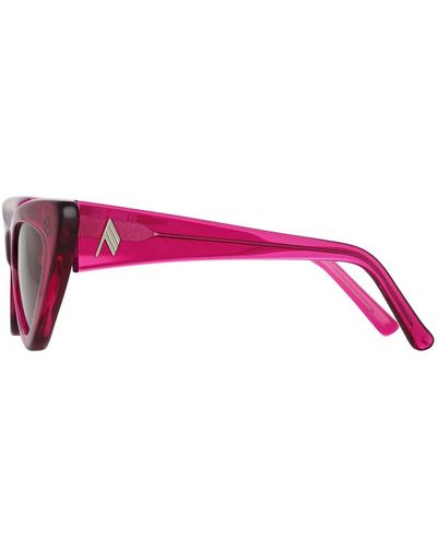 The Attico Transparente rosa cat-eye sonnenbrille mit roten gläsern - Lila