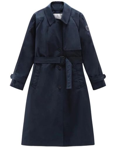 Woolrich Coats > trench coats - Bleu