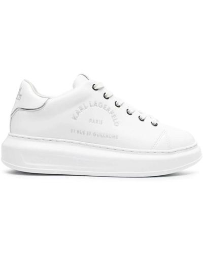Karl Lagerfeld Logo kapri sneakers in pelle - Bianco
