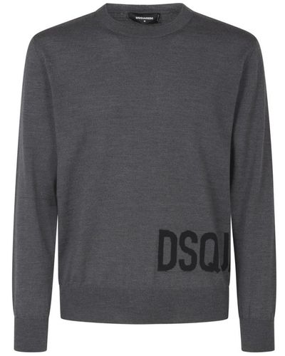 DSquared² Round-Neck Knitwear - Grey