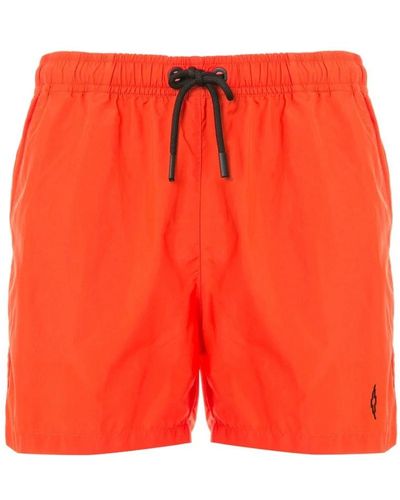 Marcelo Burlon Cross Logo Swim Shorts - Orange