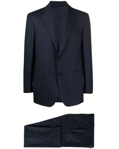 Canali Single Breasted Suits - Blue