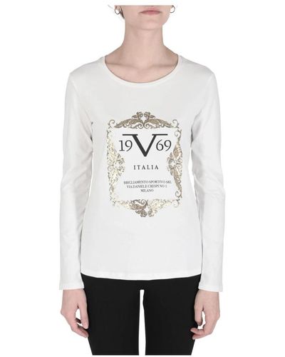 19V69 Italia by Versace Long Sleeve Tops - White