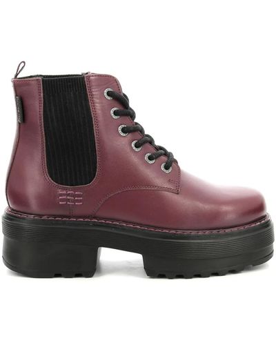 Kickers Lace-up Boots - Lila