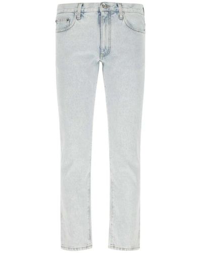 Off-White c/o Virgil Abloh Slim-fit mode jeans - Grau