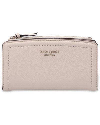 Kate Spade Leather wallet with logo - Neutro