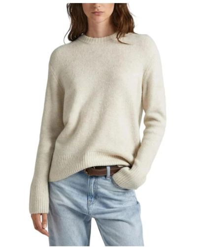 Pepe Jeans Round-Neck Knitwear - Natural