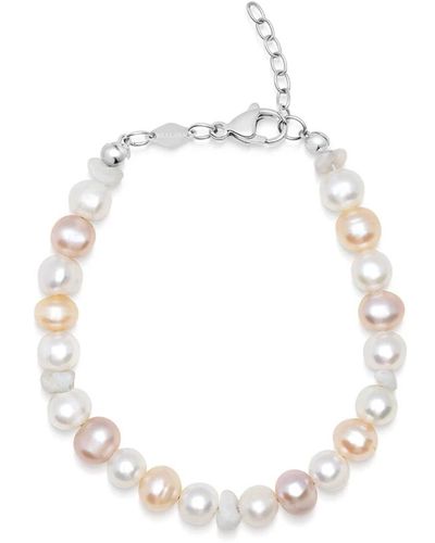 Nialaya Women`s pastel pearl bracelet - Metallizzato