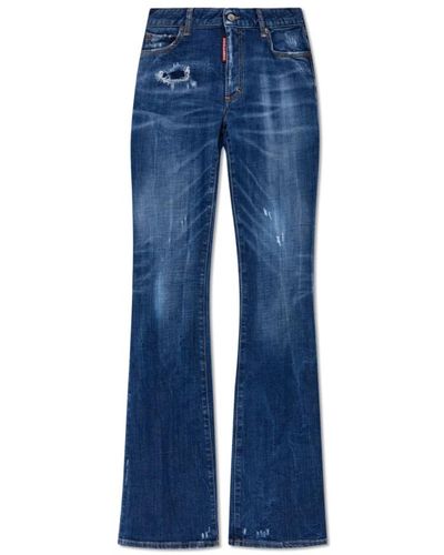 DSquared² Flare-jeans mit mittelhoher taille - Blau