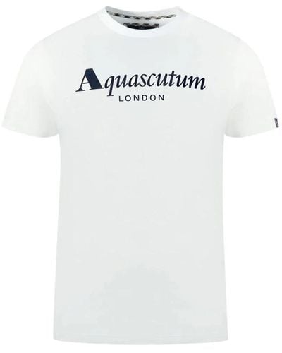 Aquascutum Tops > t-shirts - Blanc