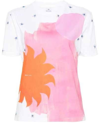 Paul Smith Camiseta con estampado floral - Rosa