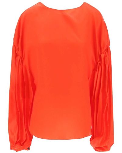 Khaite Quico blouse with puffed sleeves - Arancione
