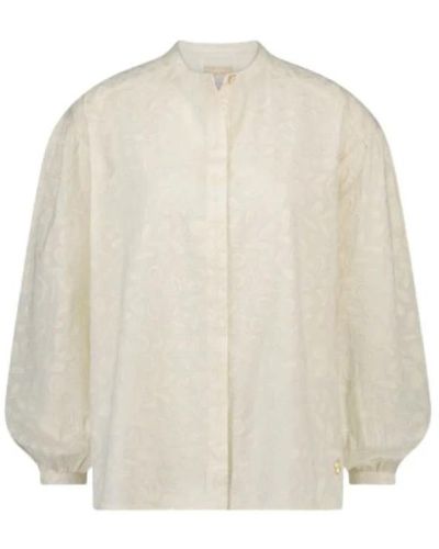 FABIENNE CHAPOT Blusa de algodón bordada con flores - Neutro